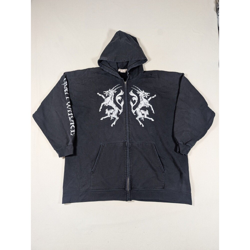 Vintage Goatwhore Hoodie Double Sided Graphic Heavy Metal Sleeve Hit Hanes XL